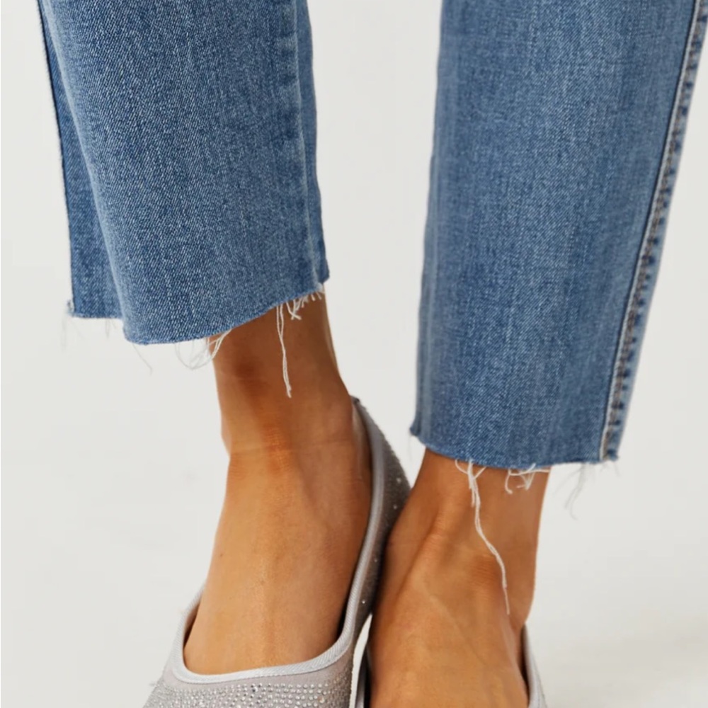 Silver Rhinestone Ballet Flats - Picture 2 of 3